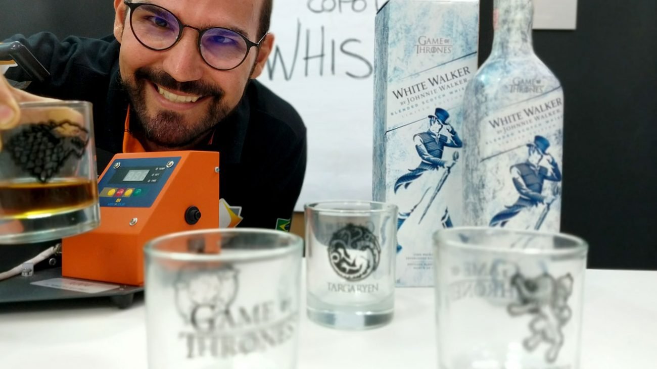 estampar copos de vidro - copos de whisky